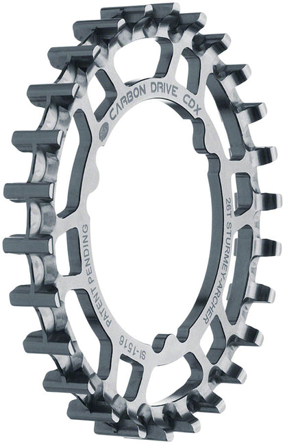 NEW Gates Carbon Drive CDX CenterTrack Rear Sprocket - 26t, For Sturmey-Archer 46.87mm 3-Lobe, Silver - Around the Cycle