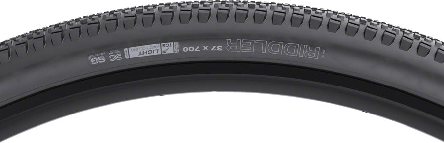NEW WTB Riddler Tire - 700 x 37, TCS Tubeless, Folding, Black, Light, Fast Rolling, SG2