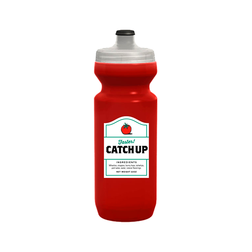 NEW Spurcycle Catch Up Red Ketchup Water Bottle