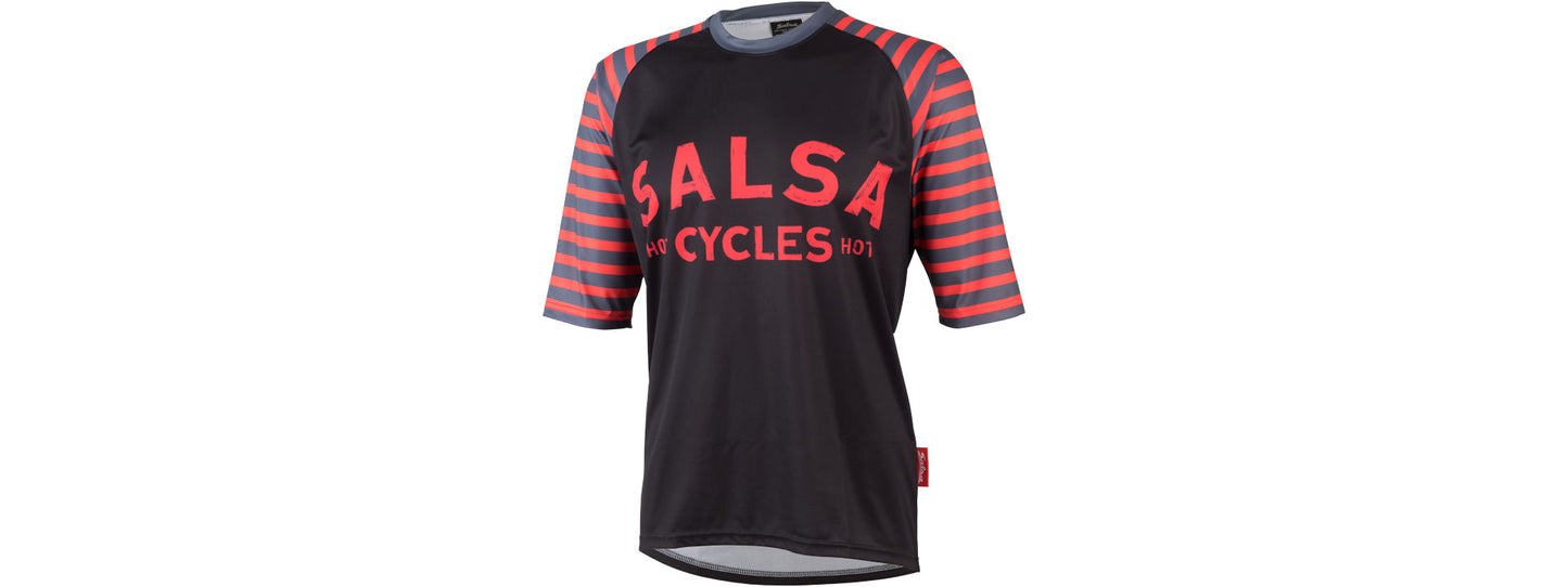 NEW Salsa Devour Men's Short-Sleeve Jersey: Black/Salmon XL